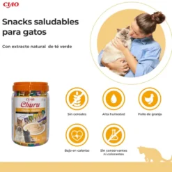 Churu Snack Cremoso Variedades de Pollo para gatos