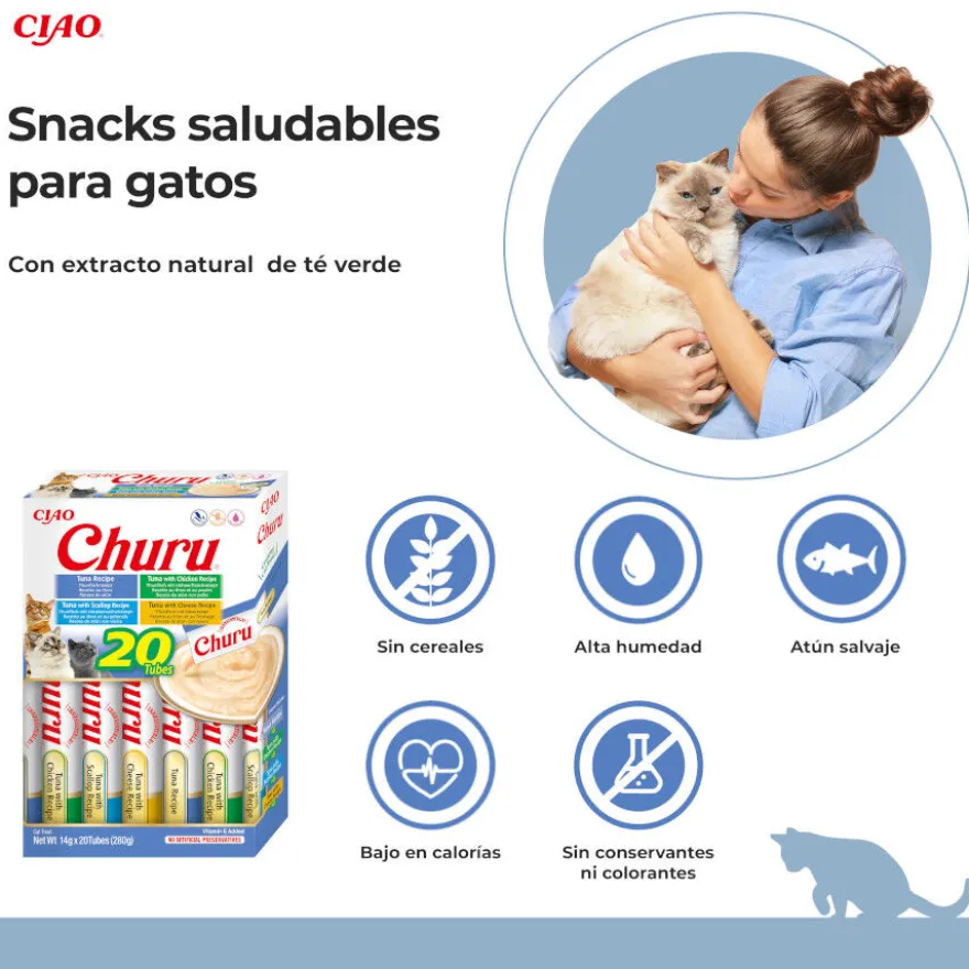 Churu Snack Líquido Variedades de Atún para gatos