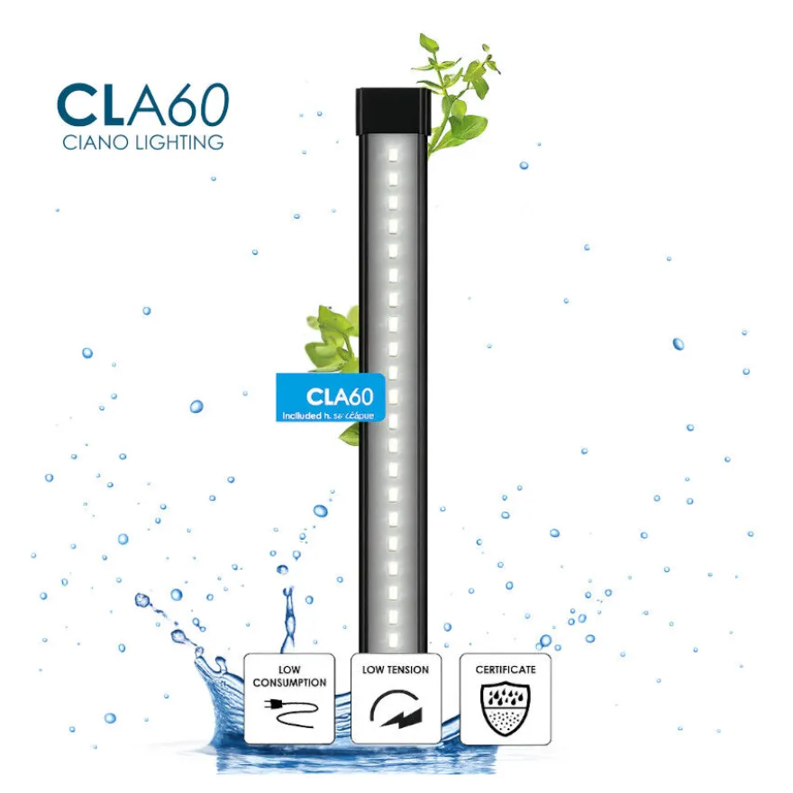 Ciano Aqua Led 60 Negro acuario con luz led, filtro y calentador