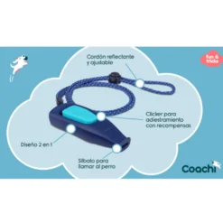 Coachi clicker con silbato de entrenamiento azul oscuro para perros