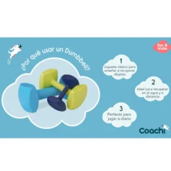 Coachi pesa de juguete amarilla para perros medianos