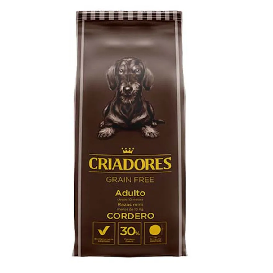 Criadores Adulto Grain Free Cordero pienso para perros de razas mini