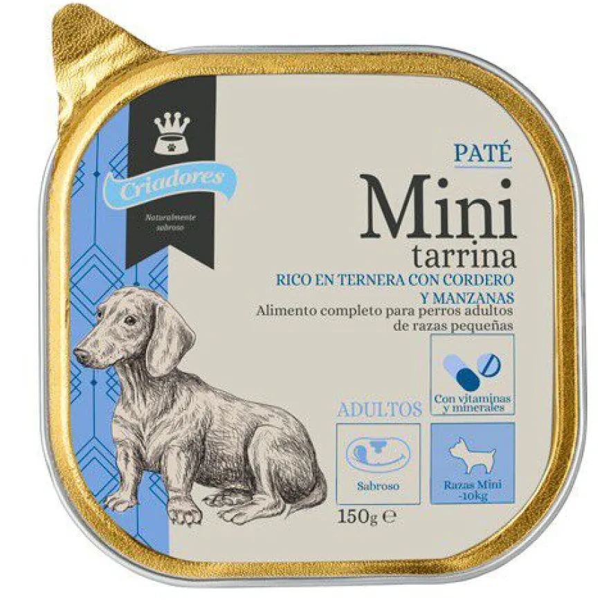 Criadores Adulto Mini Ternera y Cordero tarrina para perros