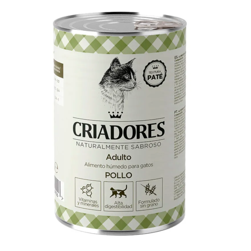 Criadores Adulto Pollo Lata para Gatos