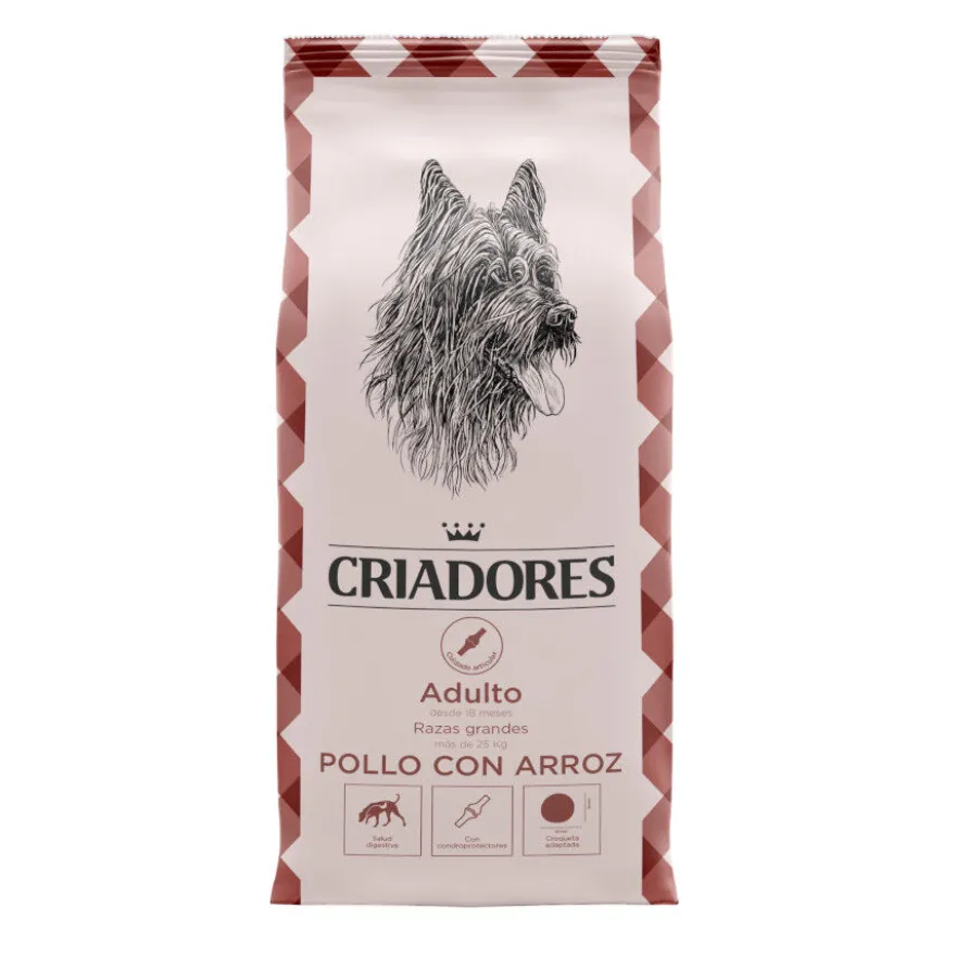 Criadores Adulto Pollo y Arroz pienso para perros de razas grandes