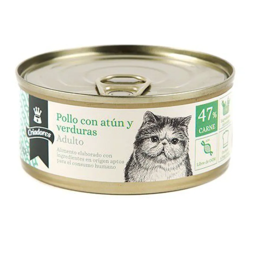 Criadores Adulto Pollo y Atún lata para gatos