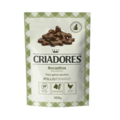Criadores Bocaditos de Pollo snack para gatos de razas grandes