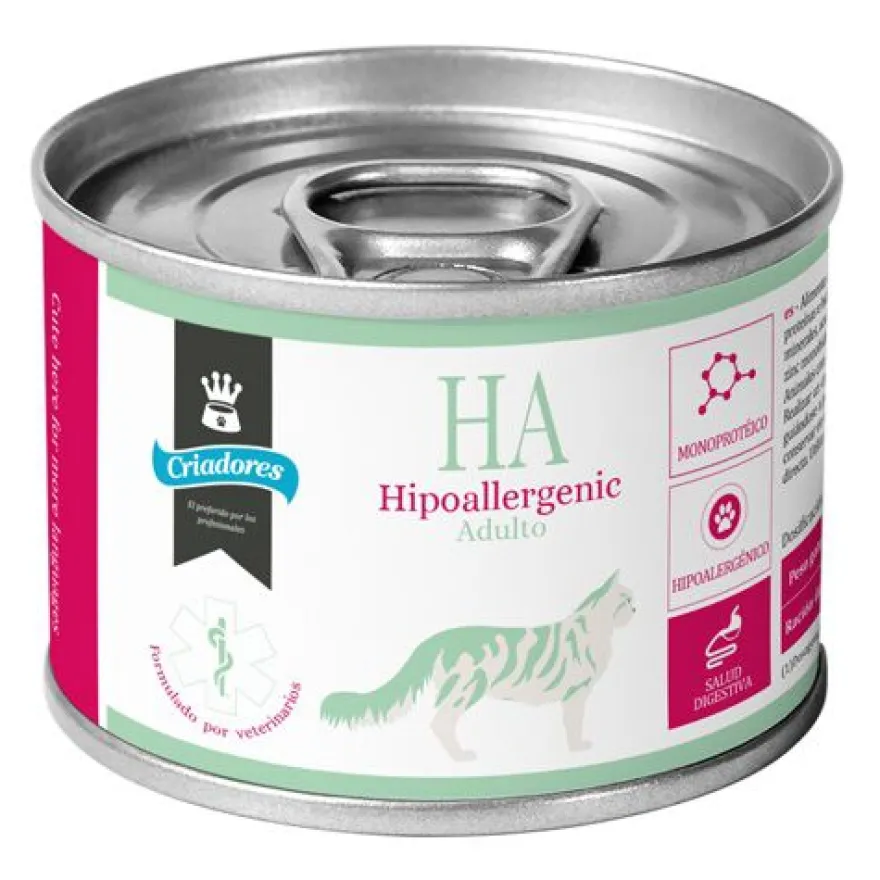 Criadores Dietetic Adulto Hypoallergenic lata para gatos