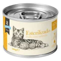 Criadores Esterilizado Paté Pollo y Salmón lata para gatos