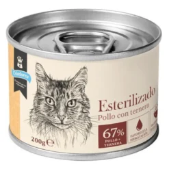 Criadores Esterilizado Paté Pollo y Ternera lata para gatos