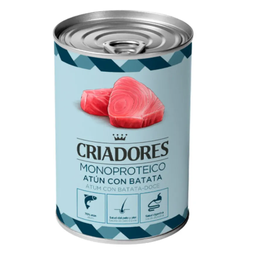 Criadores Monoproteico Atún y Batata lata para perros