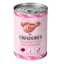 Criadores Monoproteico Pavo y Batatas lata para perros