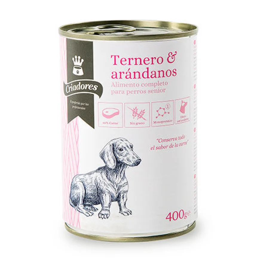 Criadores Senior Ternera y Arándanos lata para perros
