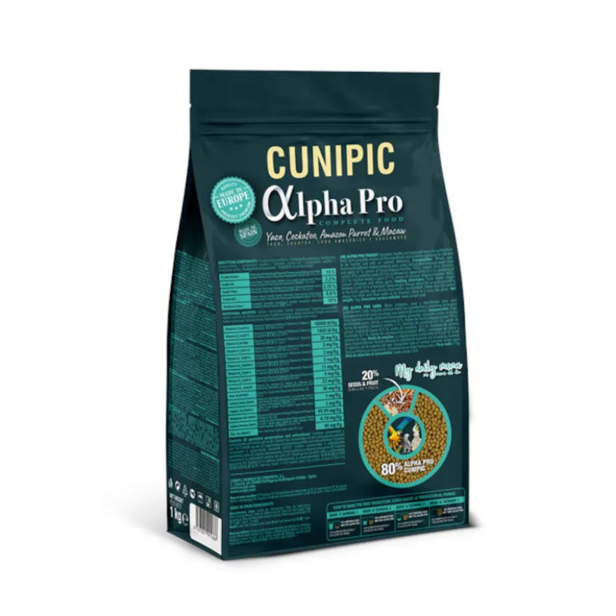 Cunipic Alpha Pro Parrots Natural Blend pienso para loros