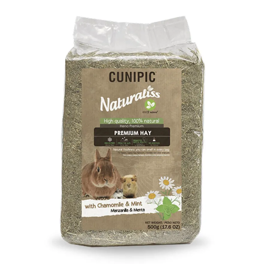 Cunipic Naturaliss Heno de Manzanilla y Menta para roedores