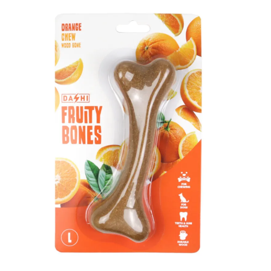 Dashi Fruity Bone Naranja Hueso mordedor para perros