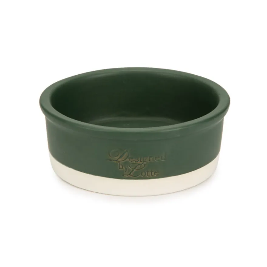 Designed by Lotte Joa Comedero de Cerámica Verde para perros