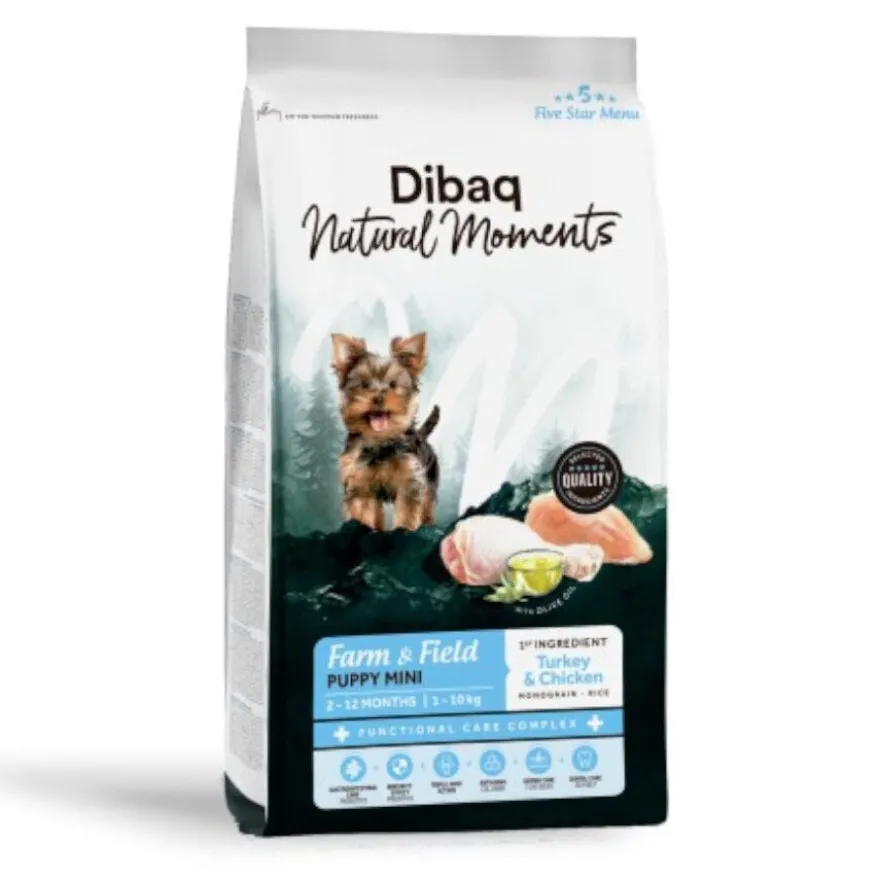 Dibaq Natural Moments Pienso Mini Pavo y Pollo para cachorro