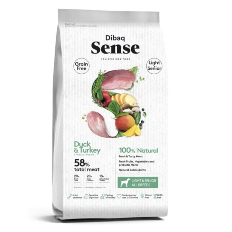 Dibaq Senior Sense Free Light Pato y Pavo pienso para perros