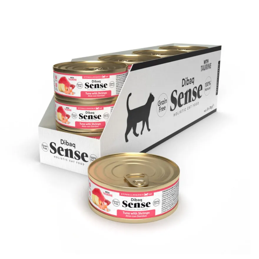 Dibaq Sense Grain Free Sterilized Adult Atún con Gambas lata para gatos
