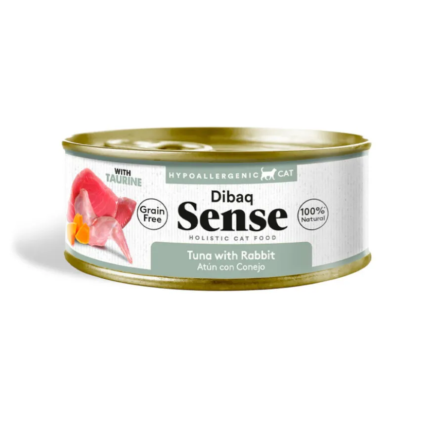Dibaq Sense Hypoallergenic Grain Free Atún y Conejo lata para gatos