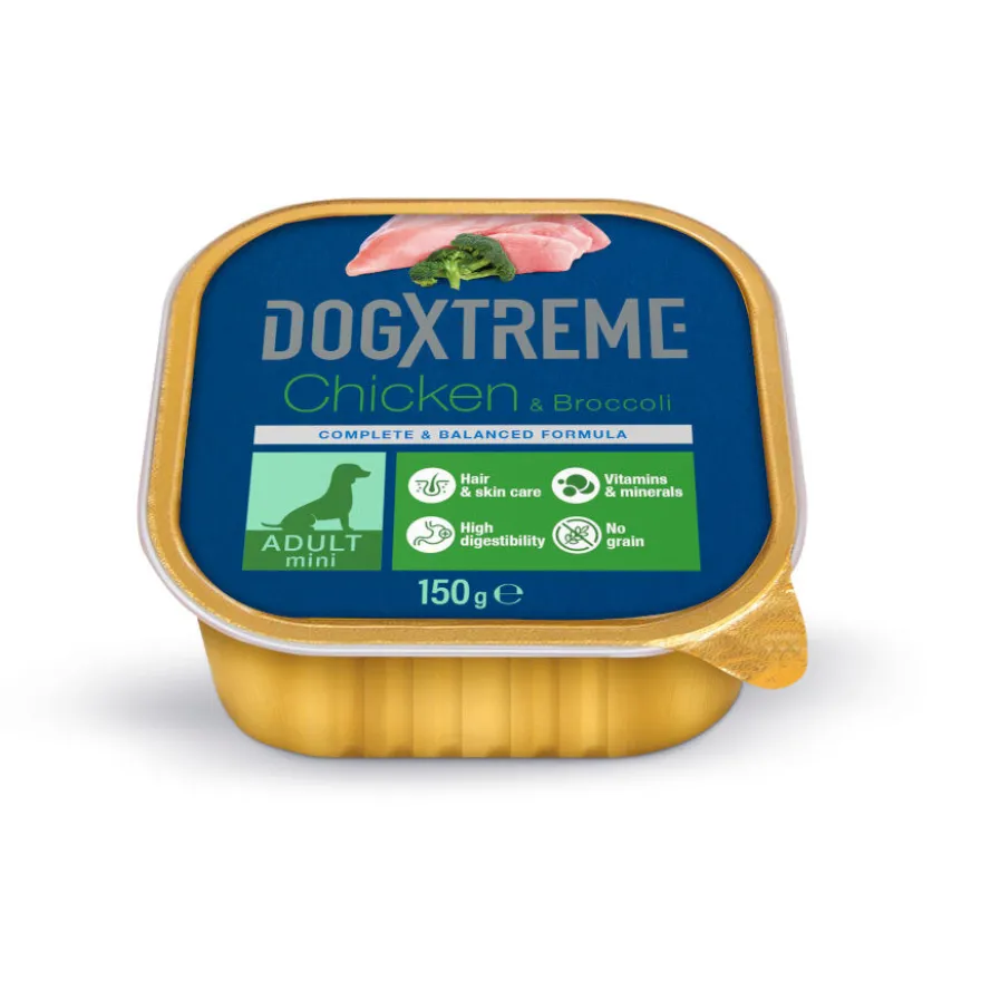 Dogxtreme Adult Mini Pollo y Brócoli tarrina para perros