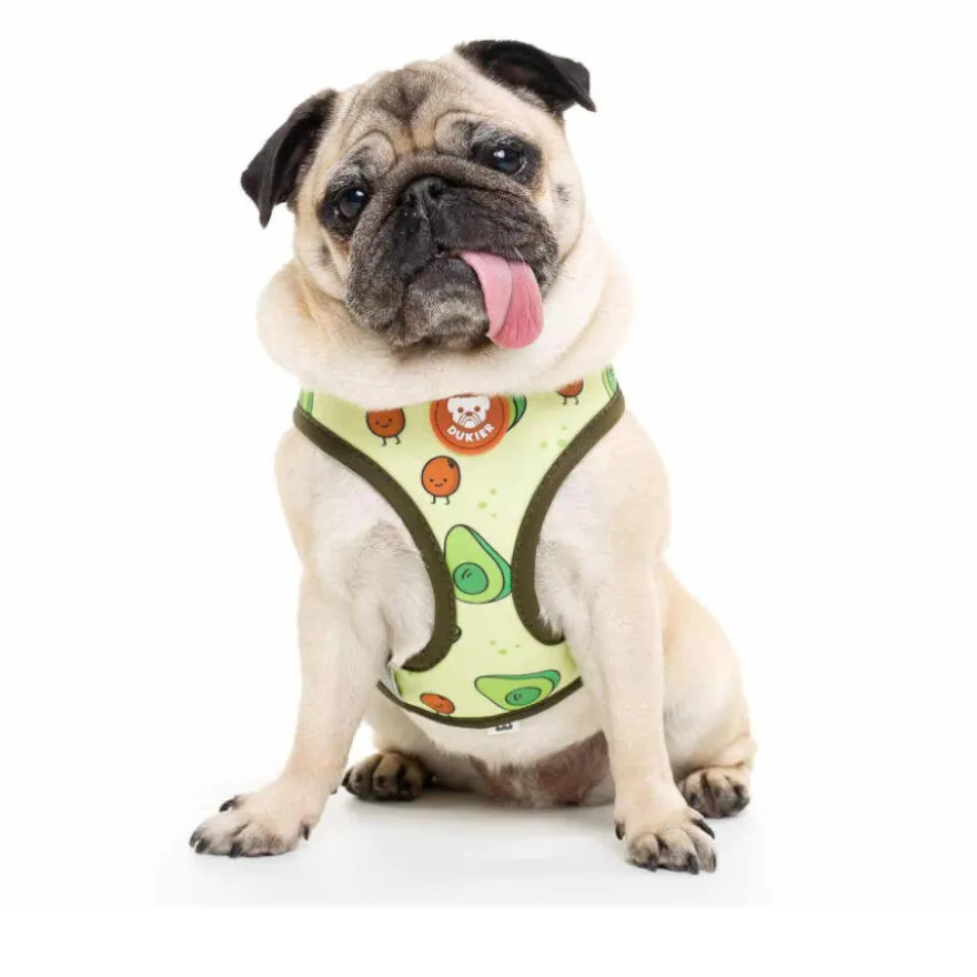 Dukier Avocado Arnés Reversible Estampado Aguacate para perros
