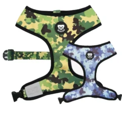 Dukier Camo Arnés Reversible Estampado Camuflaje para perros