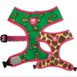 Dukier Savana Arnés Rreversible Estampado Jirafa para perros