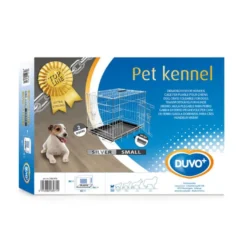 Duvoplus Cromo Jaula de Metal Extra fuerte para perros