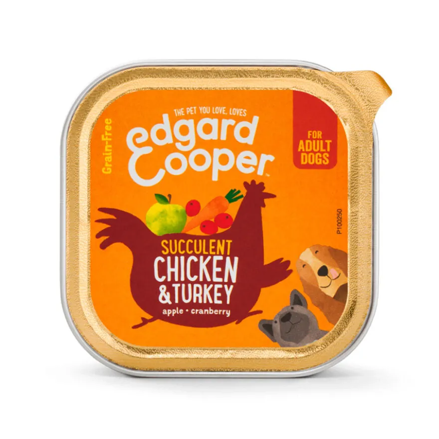 Edgard & Cooper Adult Pollo y Pavo tarrina para perros