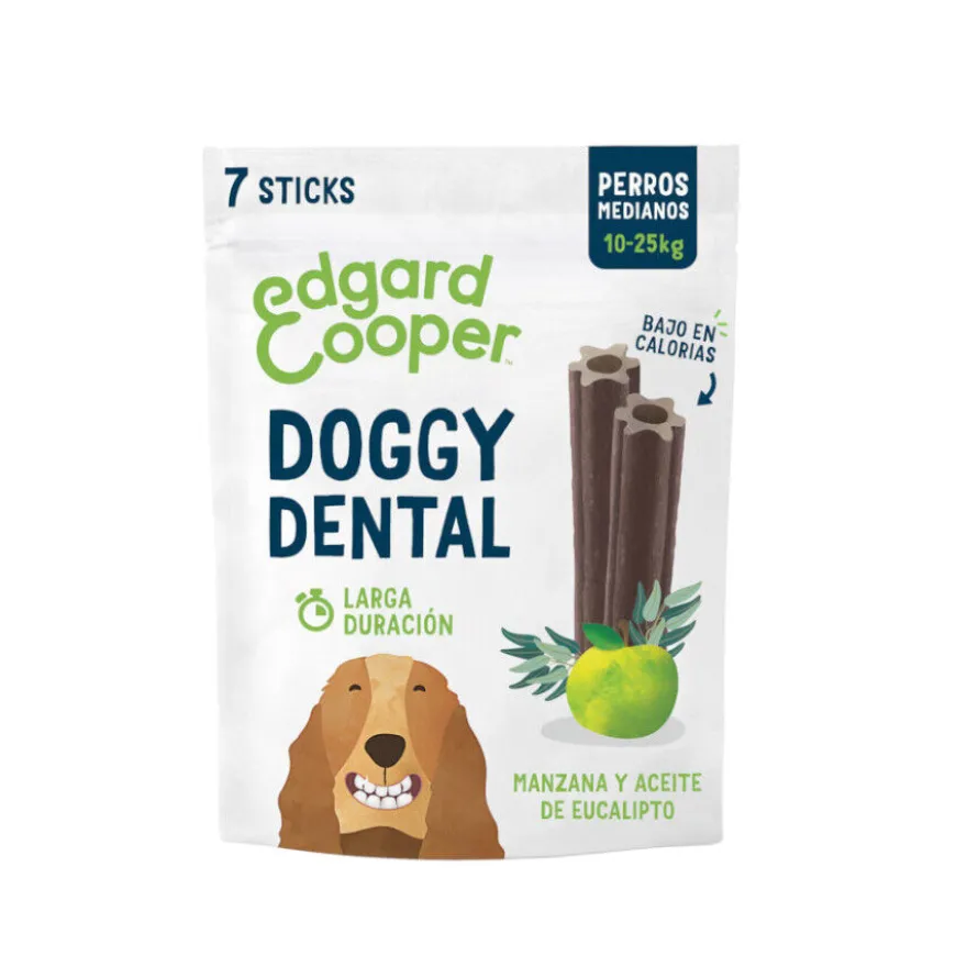 Edgard & Cooper Barritas Dentales Manzana y Eucalipto para perros medianos