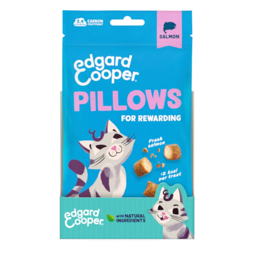 Edgard & Cooper Bocaditos Pillows de salmon para gatos