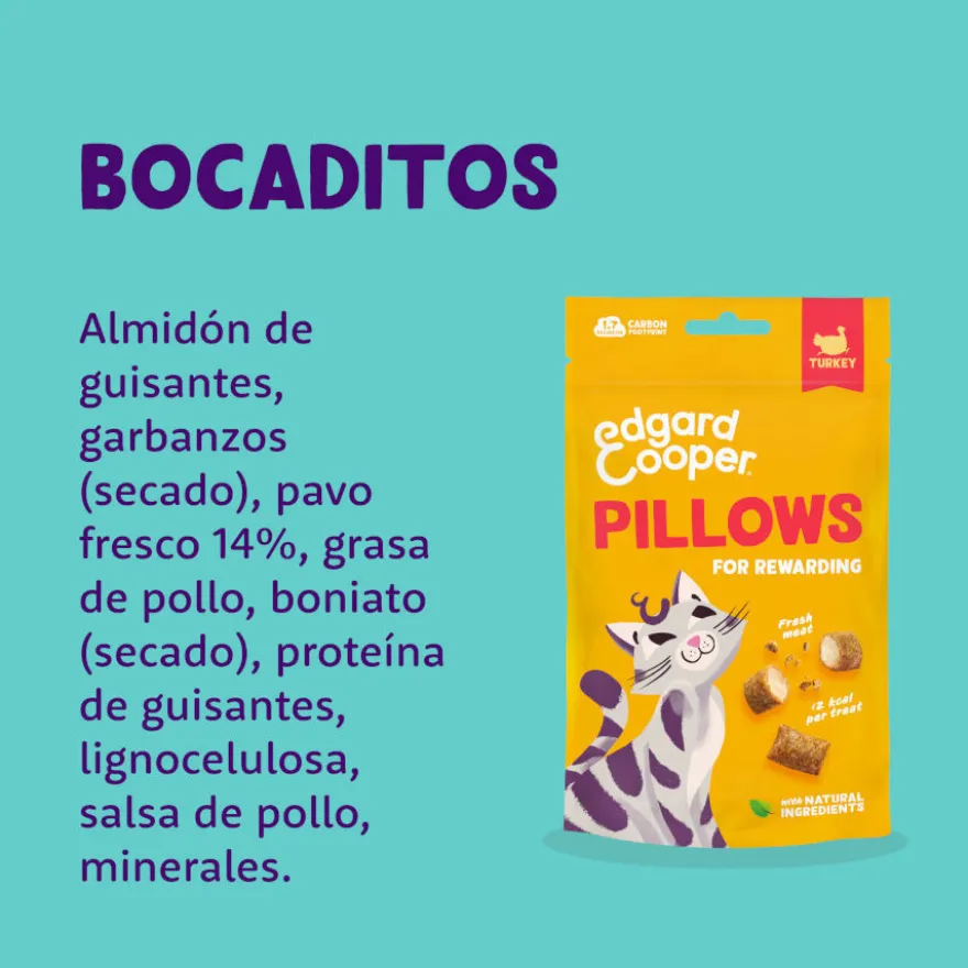 Edgard & Cooper Bocaditos Pillows Pavo para gatos