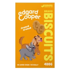 Edgard & Cooper Galletas de Plátano y Mantequilla de Cacahuete snack para perros