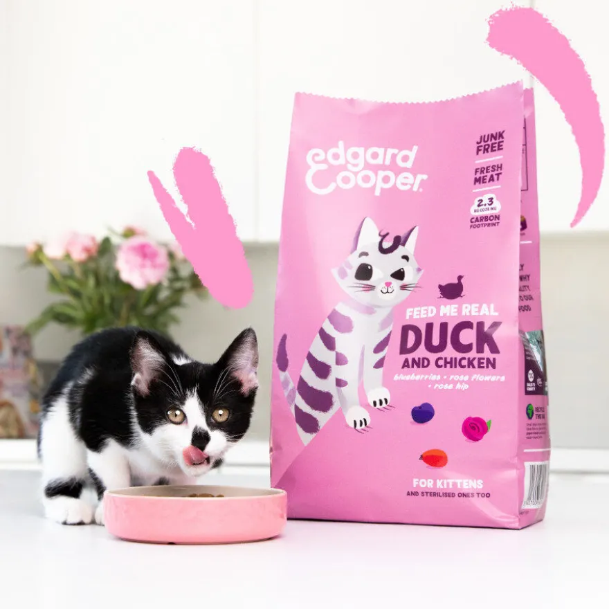 Edgard & Cooper Kitten Pato y Pollo pienso