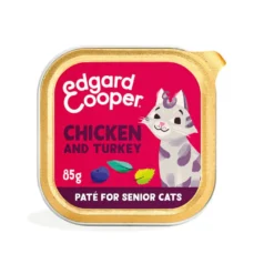 Edgard & Cooper Pollo y Pavo en Paté tarrina para gatos sénior