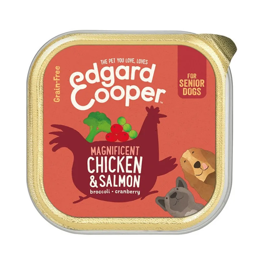 Edgard & Cooper Senior Pollo y Salmón tarrina para perros