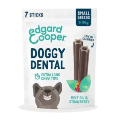 Edgard & Cooper Small Snacks Dentales Fresa y Menta para perros