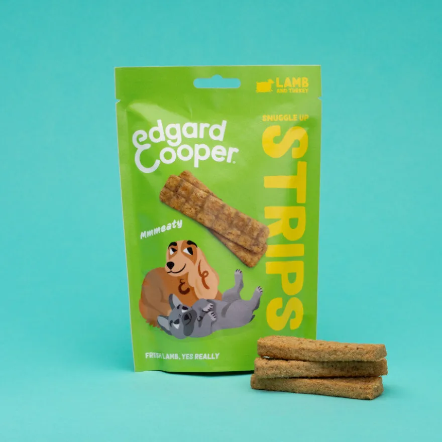 Edgard & Cooper Tiras de Cordero y Pavo snack para perros