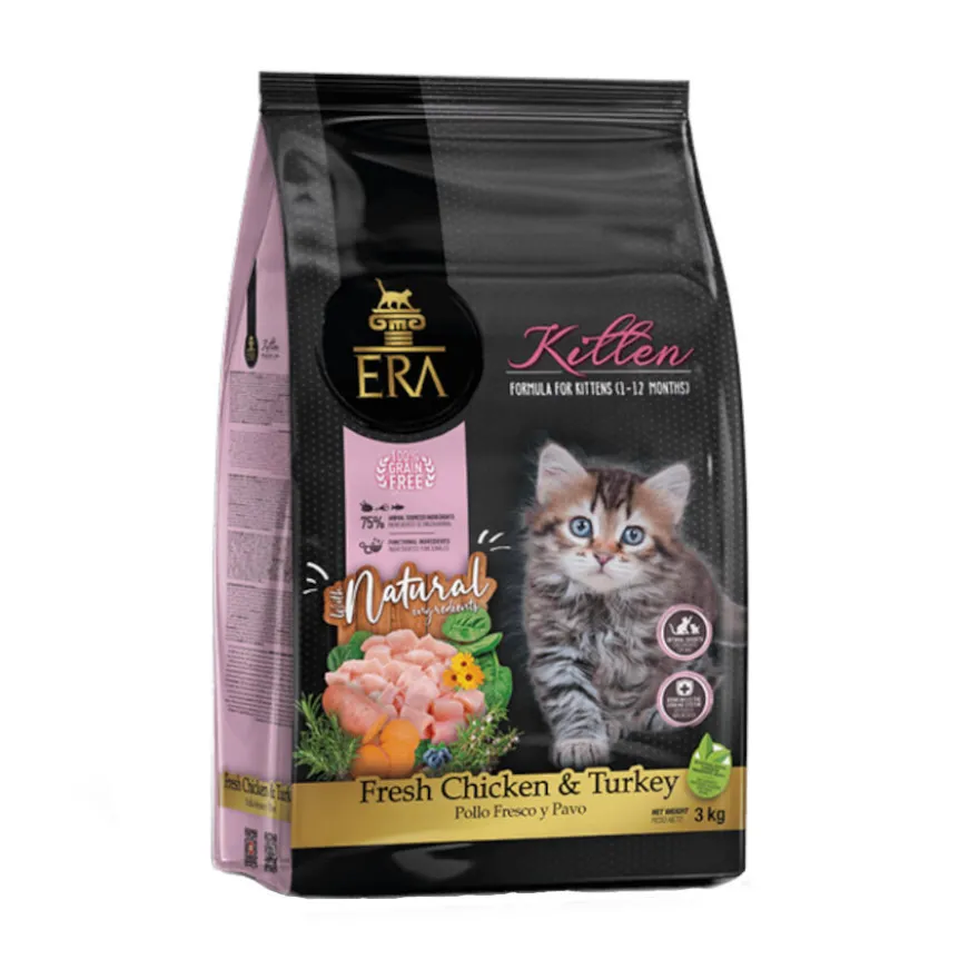 ERA Grain free Kitten pollo y pavo pienso para gatos