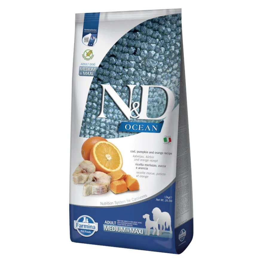 Farmina N&D Ocean Bacalao, Calabaza y Naranja pienso para perros