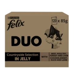 Felix Duo Mix Carne Gelatina sobre para gatos