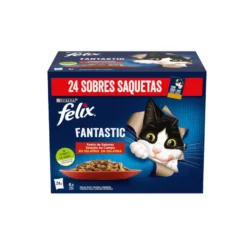 Felix Fantastic Carne en Gelatina sobre para gatos