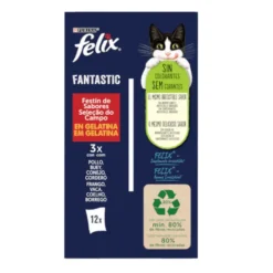 Felix Fantastic Carne en Gelatina sobre para gatos