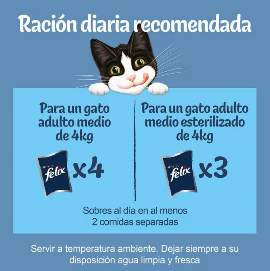 Felix Fantastic Duo Pescado en Gelatina sobre para gatos