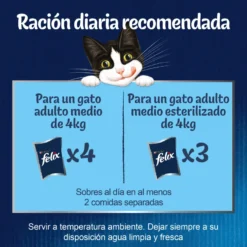 Felix Fantastic Festín del Mar sobres en gelatina para gatos