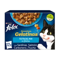 Felix Sensations Festín del Mar sobres en gelatina para gatos