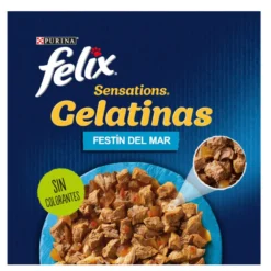 Felix Sensations Festín del Mar sobres en gelatina para gatos