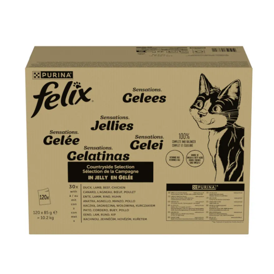 Felix Sensations Mix Carne Gelatina sobre para gatos